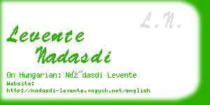 levente nadasdi business card